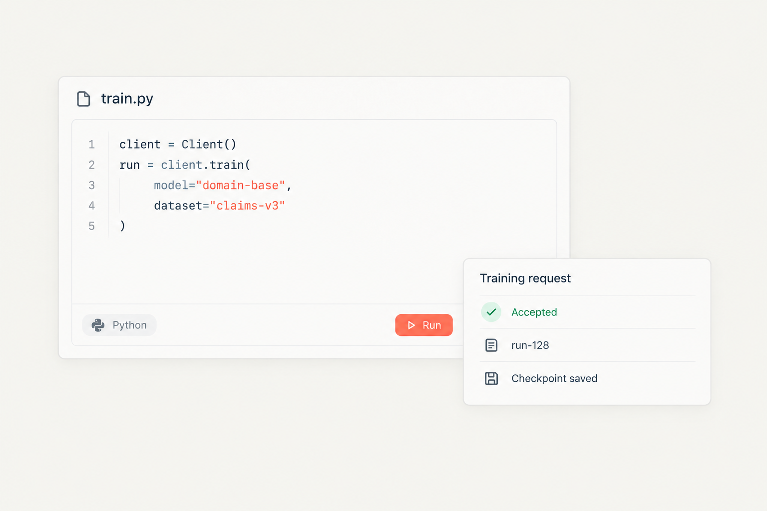 Developer-friendly API + SDK